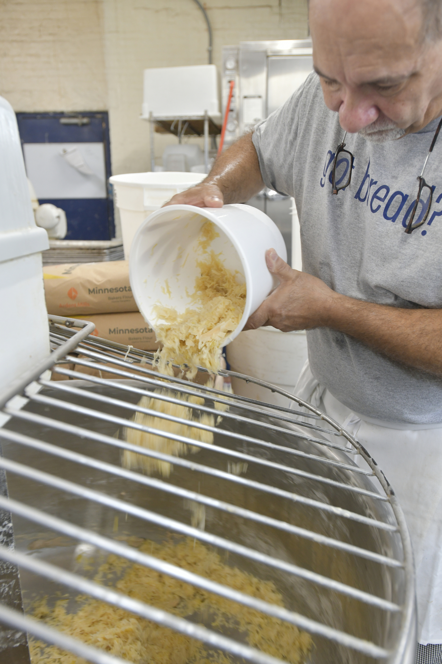 Keith Kouris at work at Blue Duck Bakery, a bakery best known for its artisan breads, but also beloved for holiday desserts. Dana Shaw photo