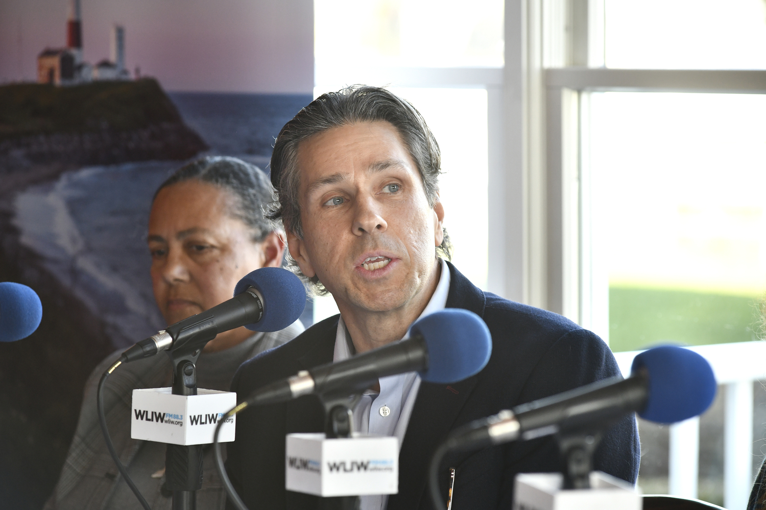 Panelist Michael McCullough, vice president, Hampton Bays Civic Association.  DANA SHAW