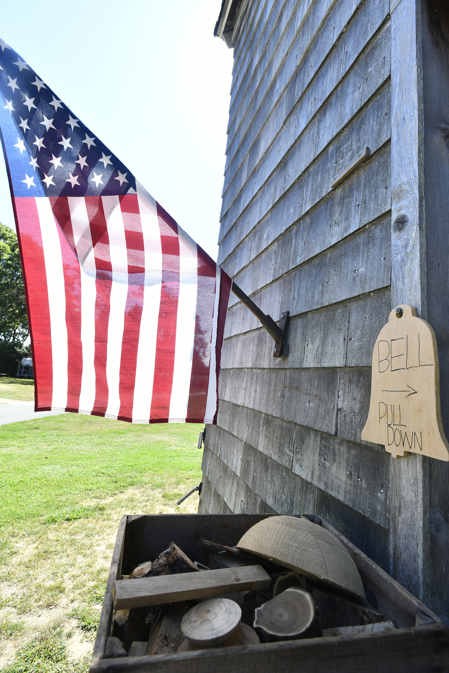 The outside of John Halsey's wood shop in Water Mill. DANA SHAW