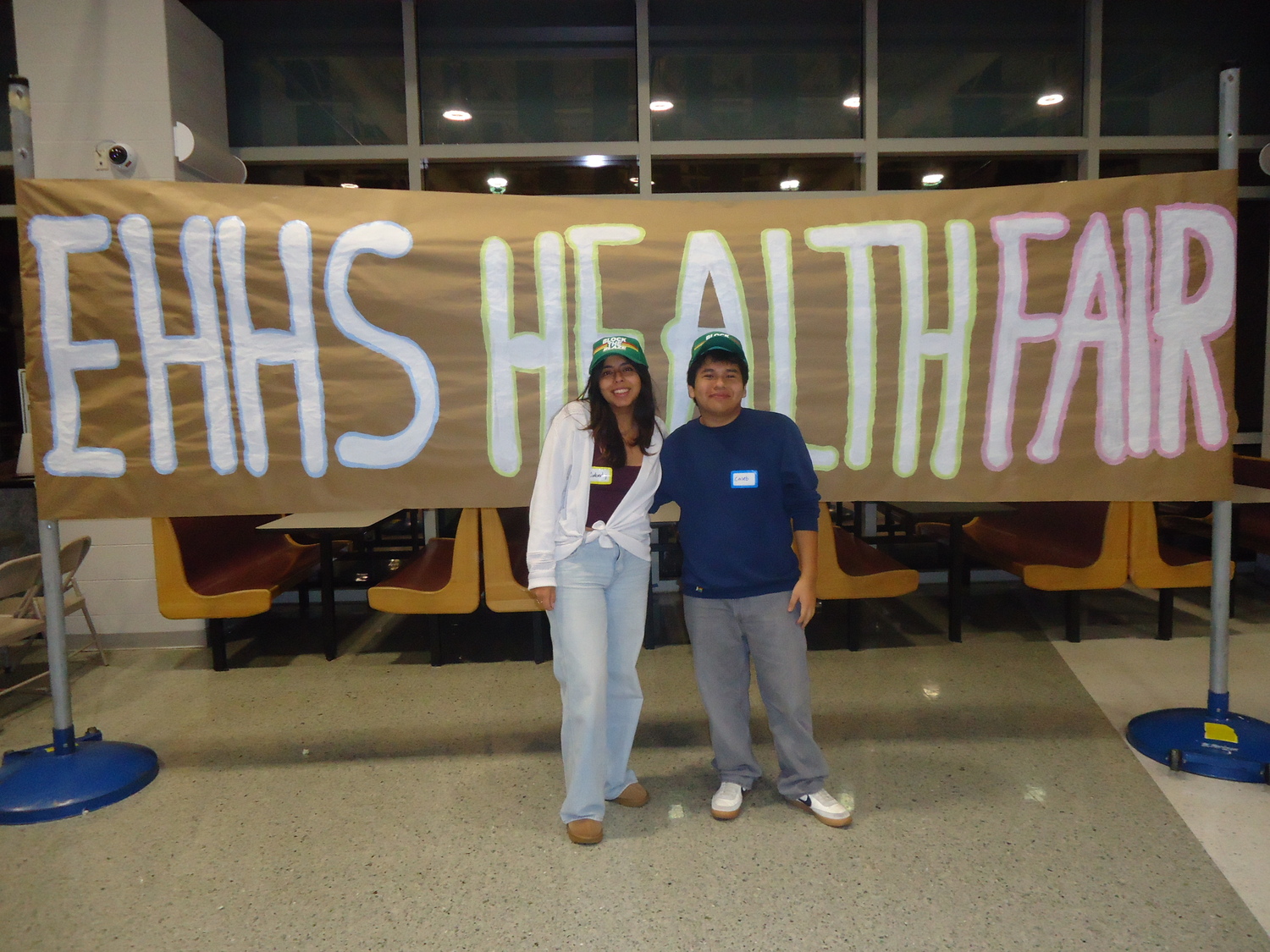 Caleb Buestan and Kimberly Cabrera organized the health fair. MELANIE VIZCANIO