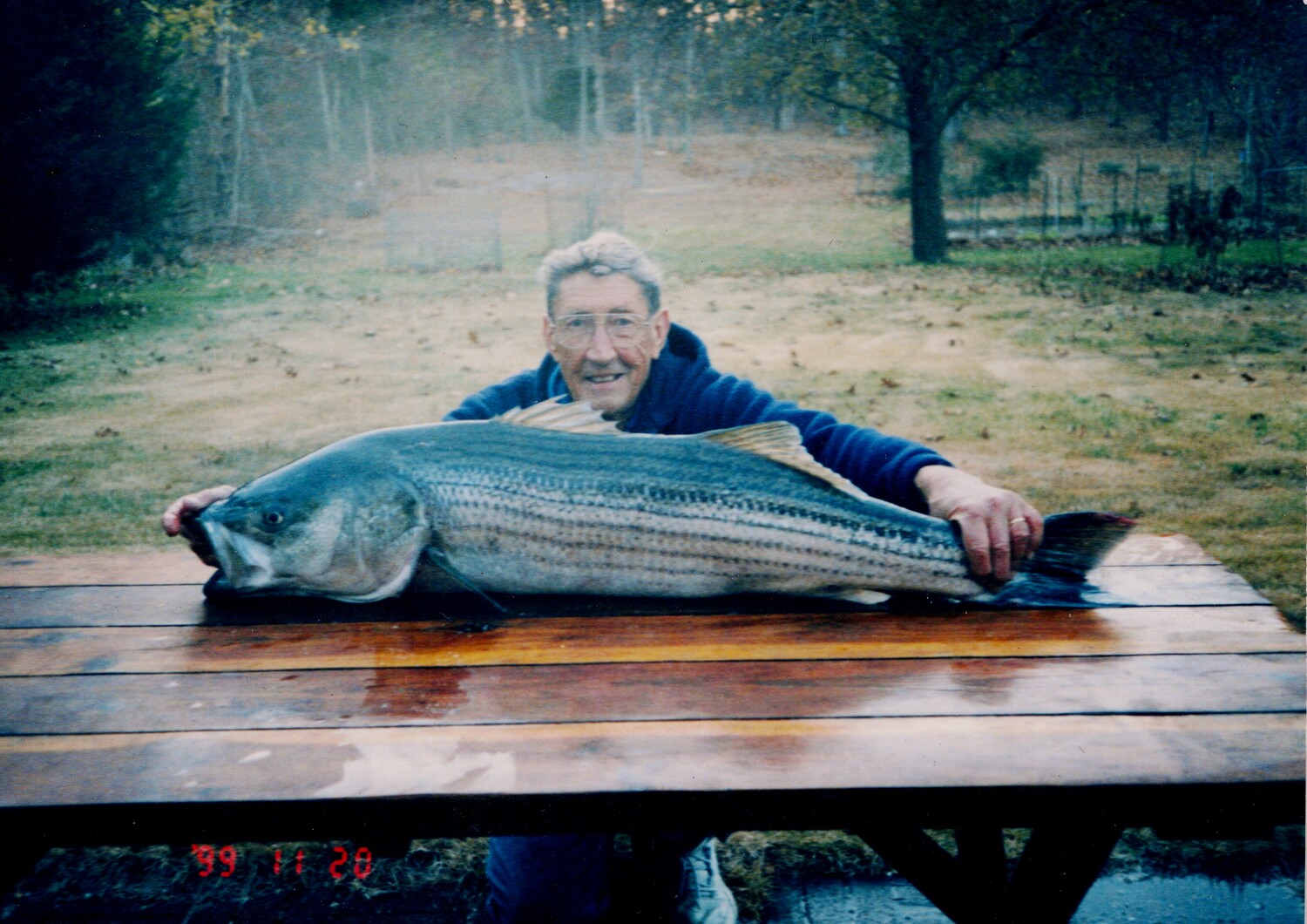 John Siebold with a huge bass. COURTESY SIEBOLD FAMILY