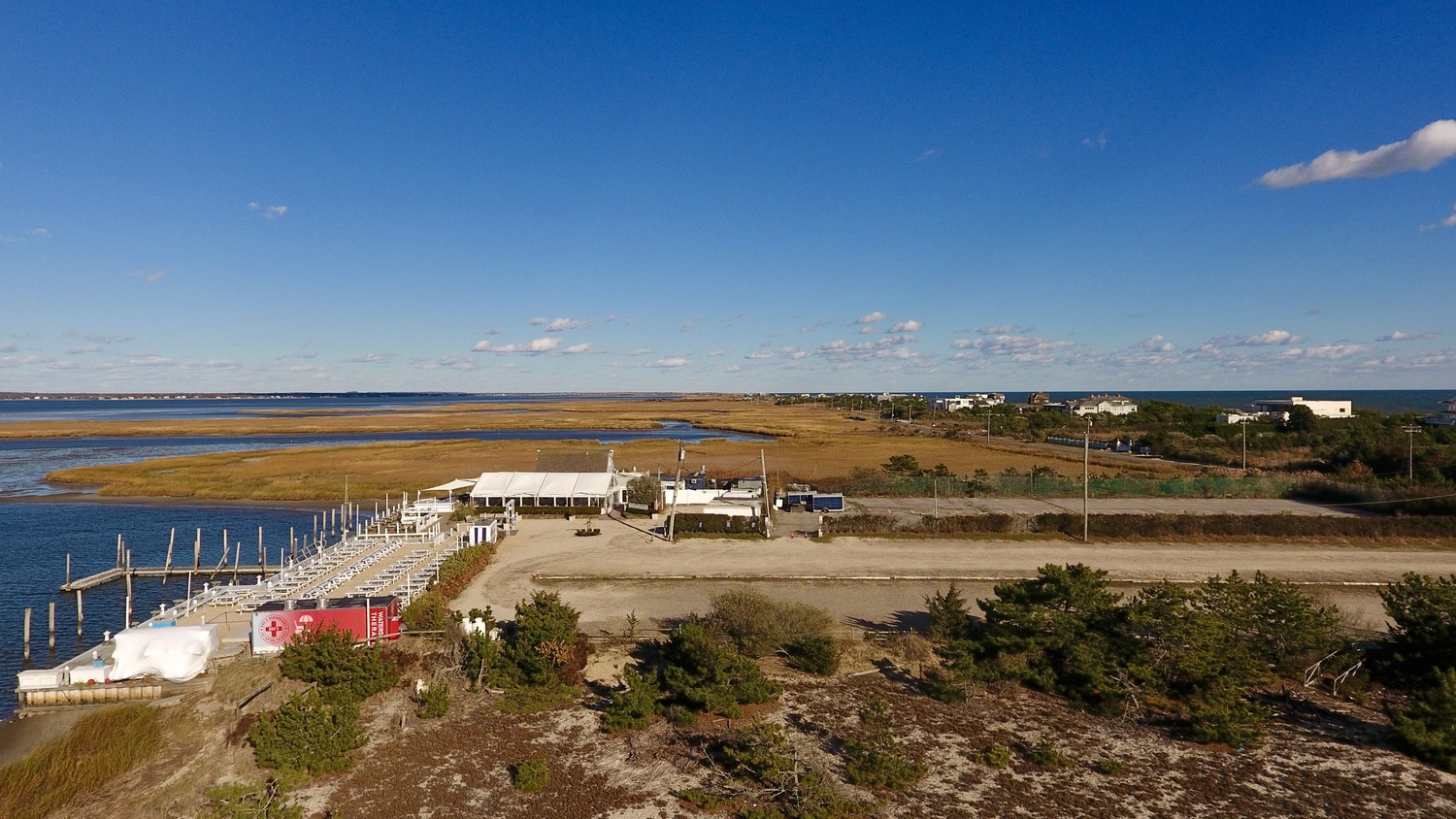 The owner of Dockers Waterside restaurant on Dune Road in East Quogue has proposed tearing down the restaurant and building 25 townhouse condominiums. Neighbors and environmentalists have pleaded with Southampton Town to reject the proposal and purchase the land with preservation funds.