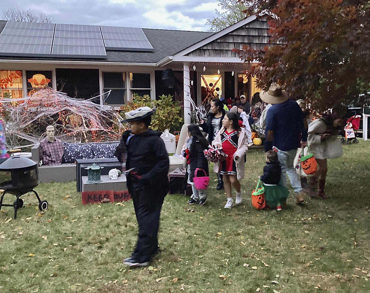 Trick or Treaters took to the streets of East Hampton on Friday, visiting shops and homes to meet their candy quota. KYRIL BROMLEY