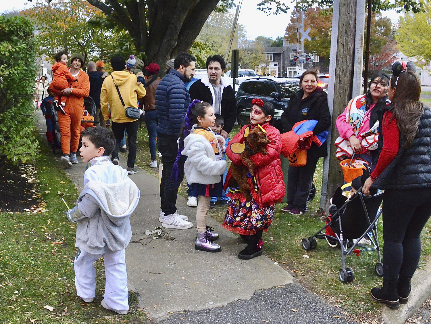Trick or Treaters took to the streets of East Hampton on Friday, visiting shops and homes to meet their candy quota. KYRIL BROMLEY