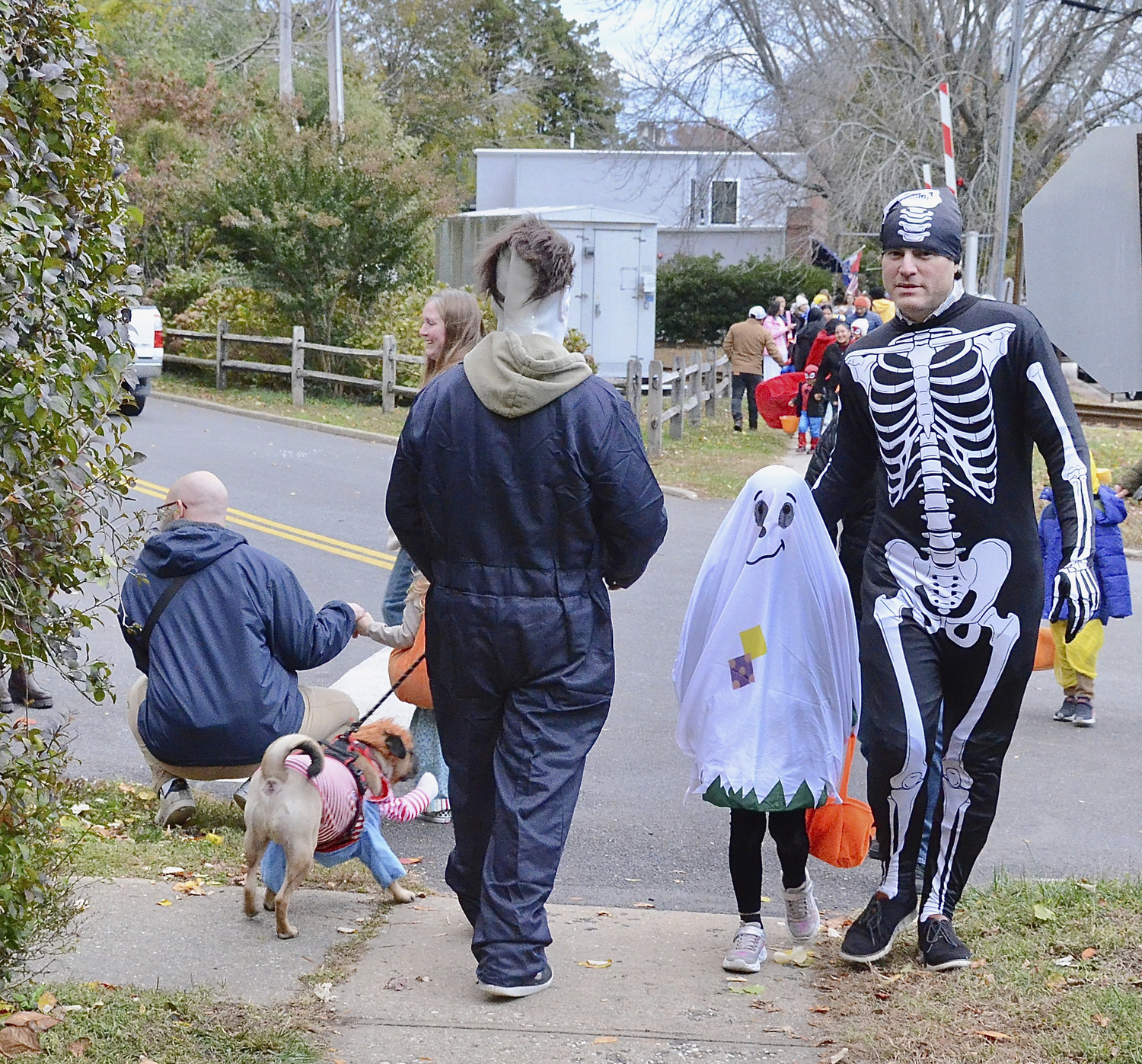 Trick or Treaters took to the streets of East Hampton on Friday, visiting shops and homes to meet their candy quota. KYRIL BROMLEY