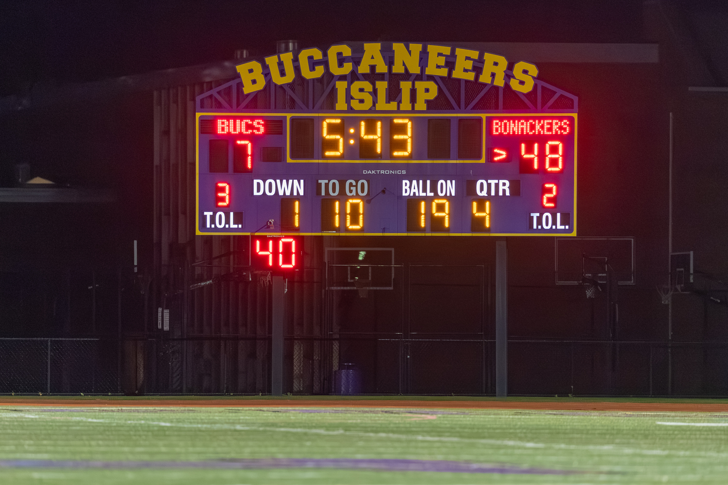 The East Hampton/PIerson/Bridgehampton football team defeated host Islip for its first playoffs victory since 1994 on Friday night.  RON ESPOSITO