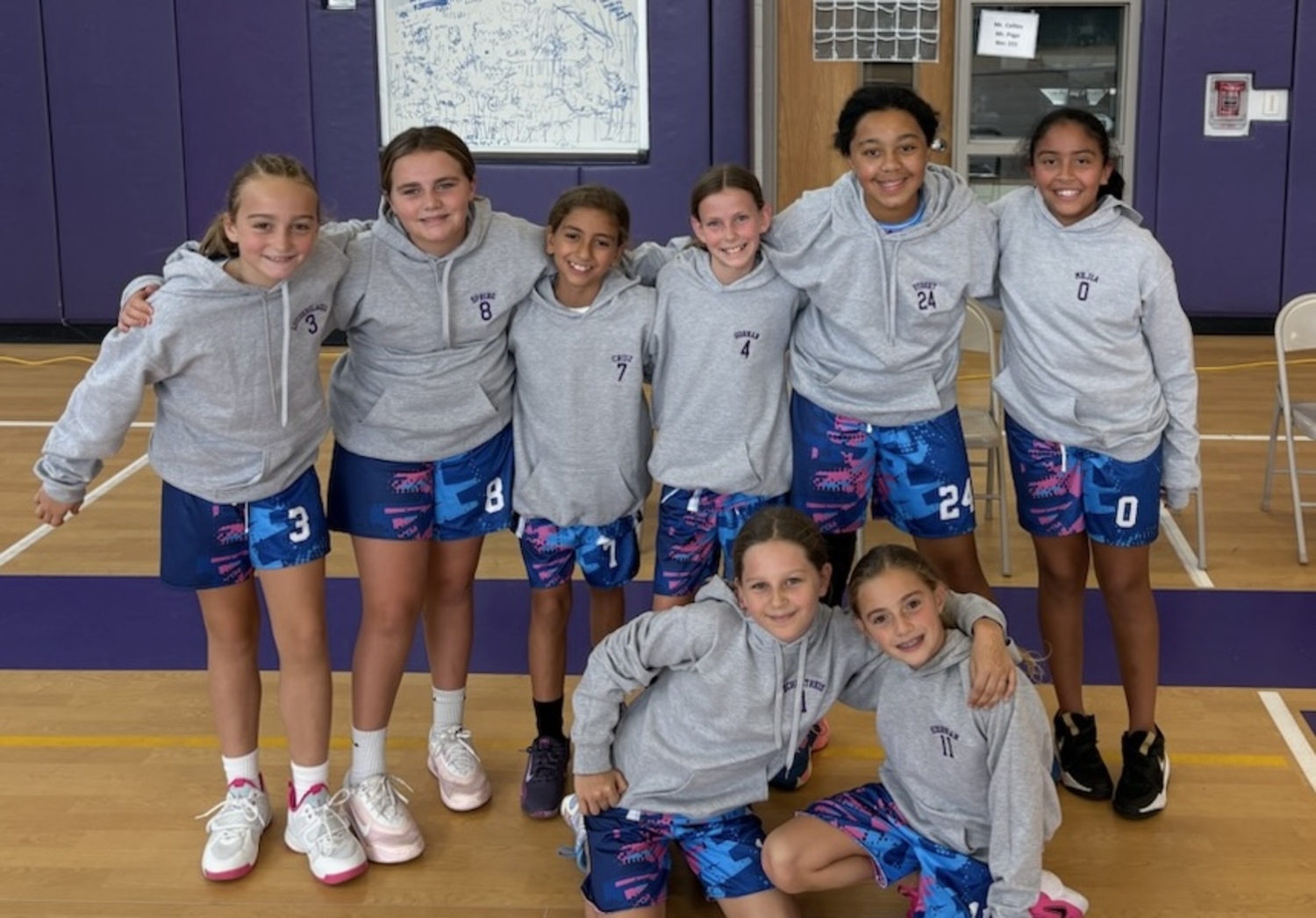 The girls show off their new gear that they fundraised for themselves via a lemonade stand they set up this past summer.  COURTESY ANTHONY SIDERATOS