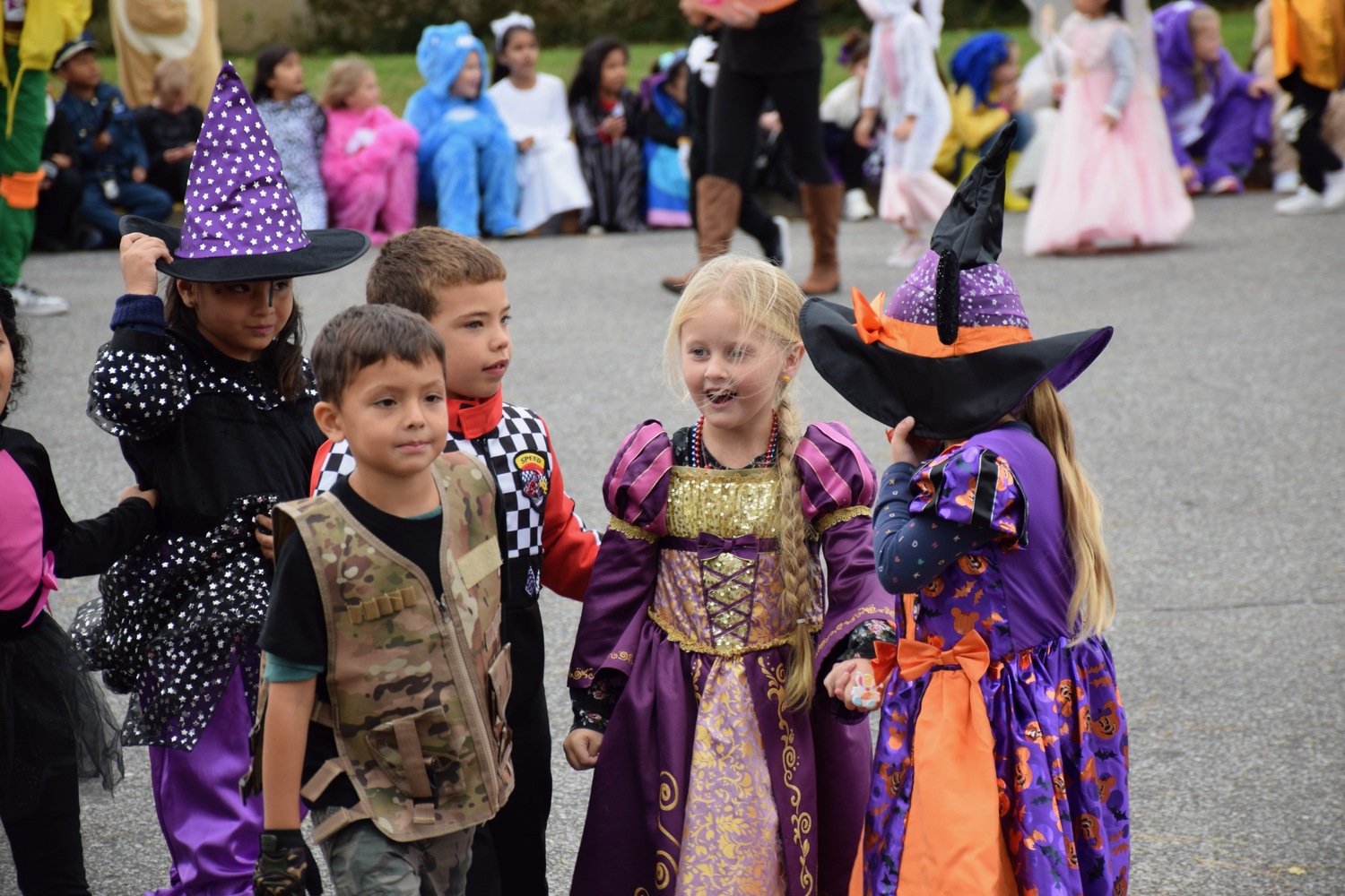 Dressed as princesses, superheroes and spooky characters, Hampton Bays Elementary School students paraded around the school’s bus loop on October 31 for the school’s annual Harvest Parade. The smiling teachers and students marched and waved to the crowd of cheering onlookers as the sounds of traditional Halloween music played in the background. COURTESY HAMPTON BAYS SCHOOL DISTRICT