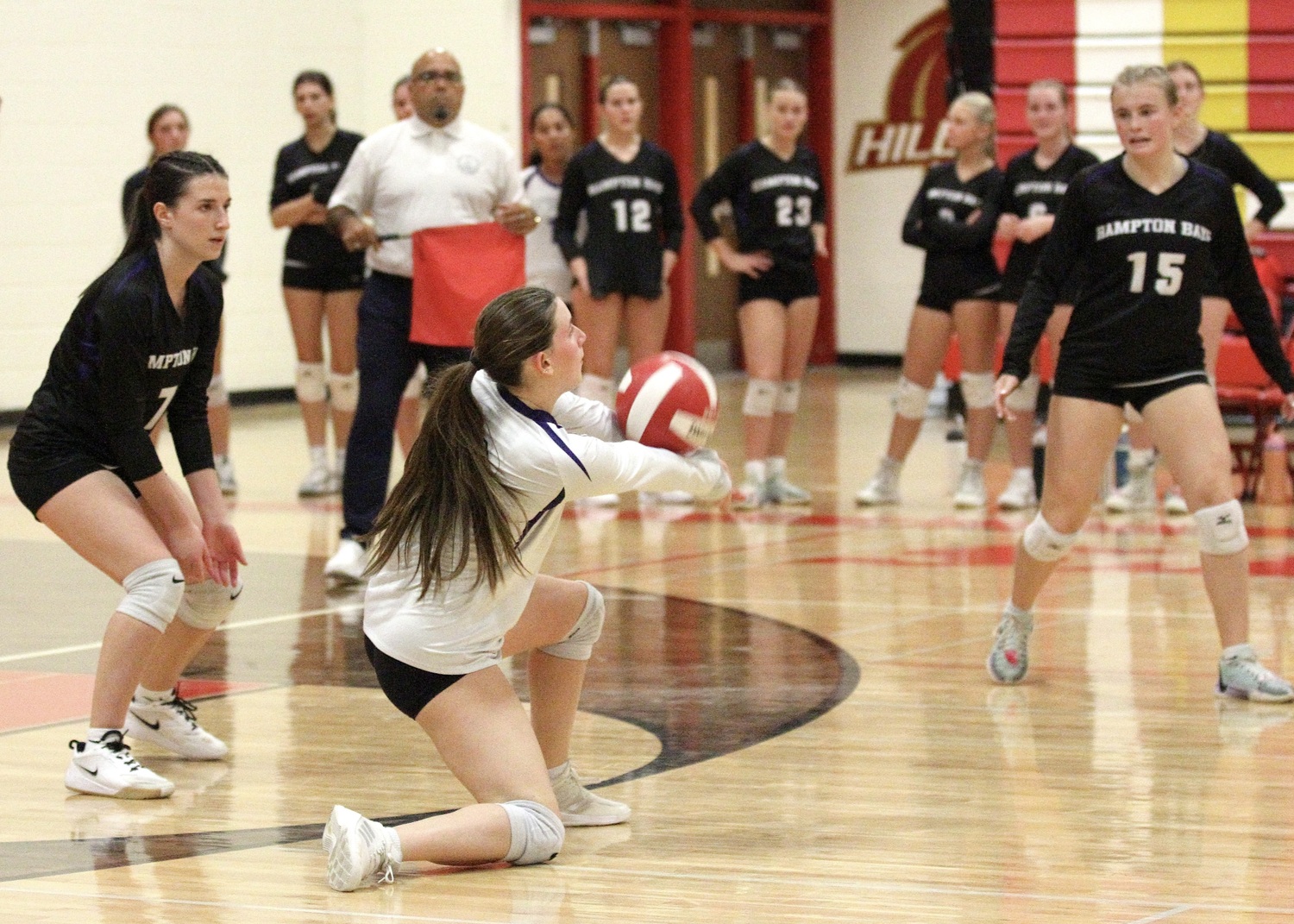 Senior libero Lilly Maffia passes the ball. DESIRÉE KEEGAN