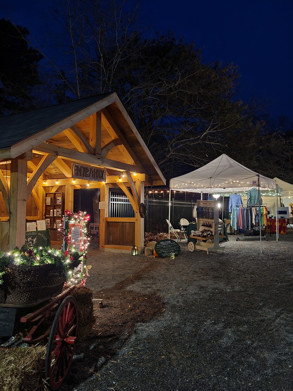 The holiday market at the Quogue Wildlife Refuge's Light the Night walk. CARA FERNANDES