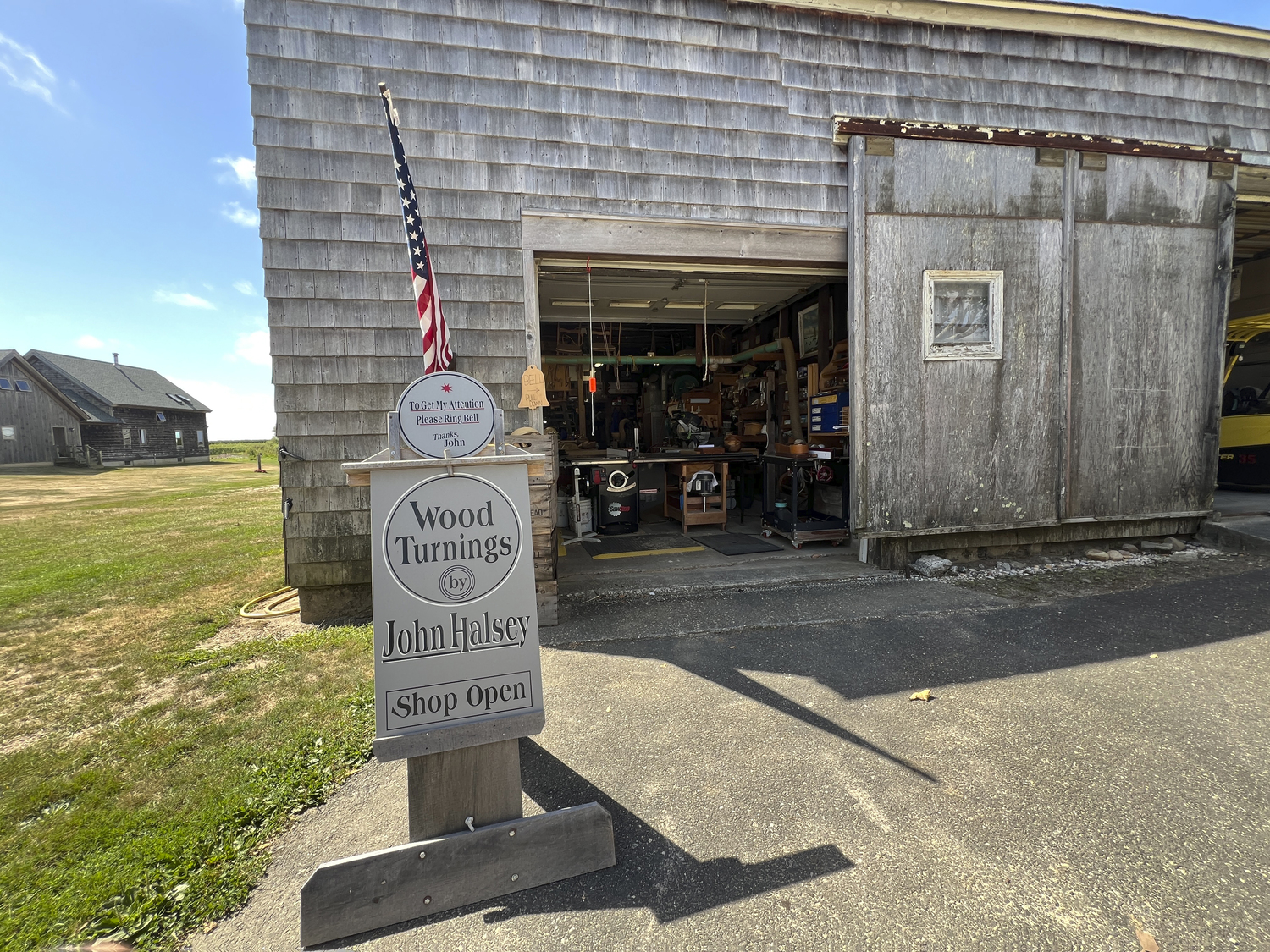 John Halsey's woodshop in Water Mill. DANA SHAW