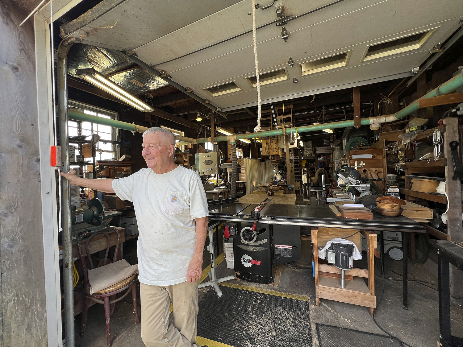 After working for decades as a farmer and running The Milk Pail, John Halsey has found a second act in retirement as a woodturner. DANA SHAWDANA SHAW