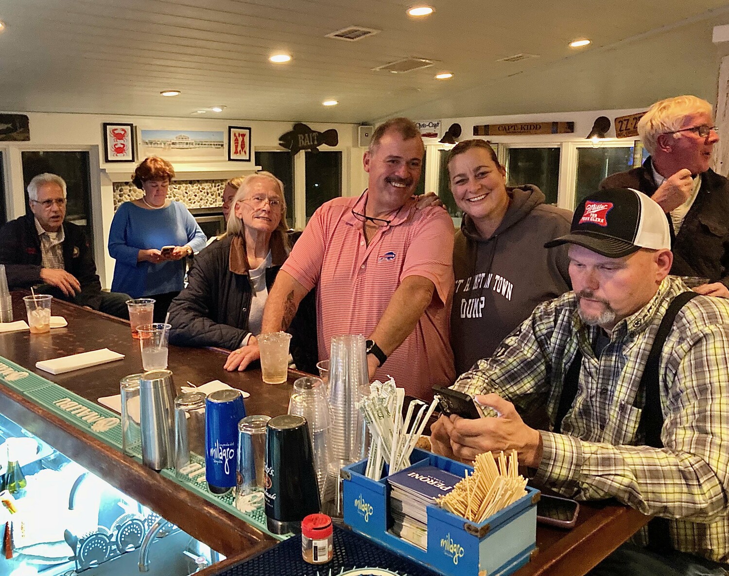 Republican Town Clerk candidate Jeff Miller, center, lost to Michael Hansen, a Democrat.  KYRIL BROMLEY