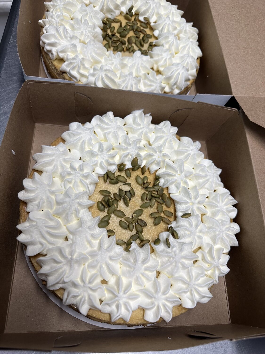 Pumpkin cheesecake is a popular item for Thanksgiving at Ali Katz Kitchen.