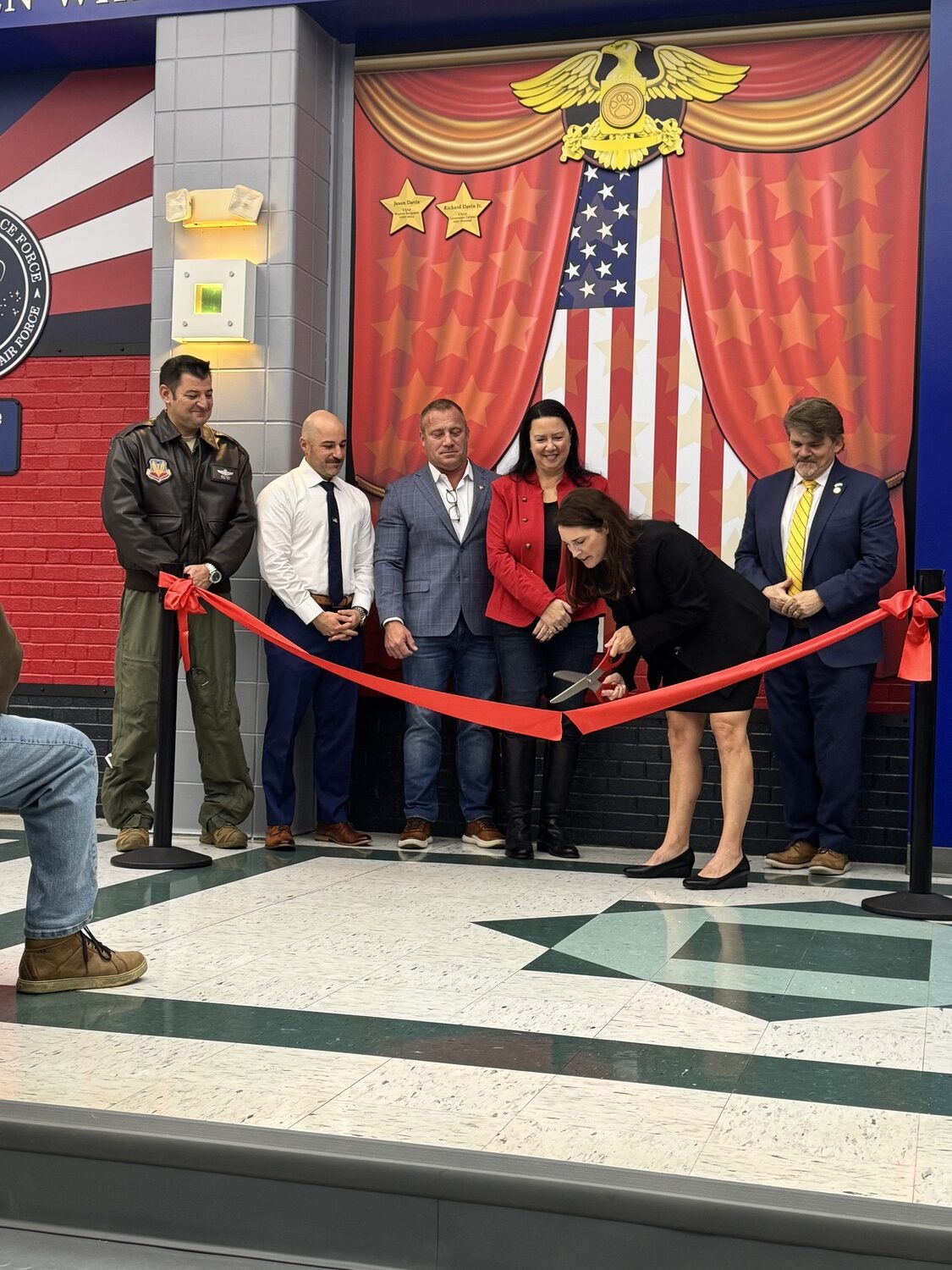 The East Quogue School hosted a special Veterans Day celebration on Monday, November 10, honoring local veterans and commemorating the grand opening of the school's new Hallway of Heroes. COURTESY EAST QUOGUE SCHOOL