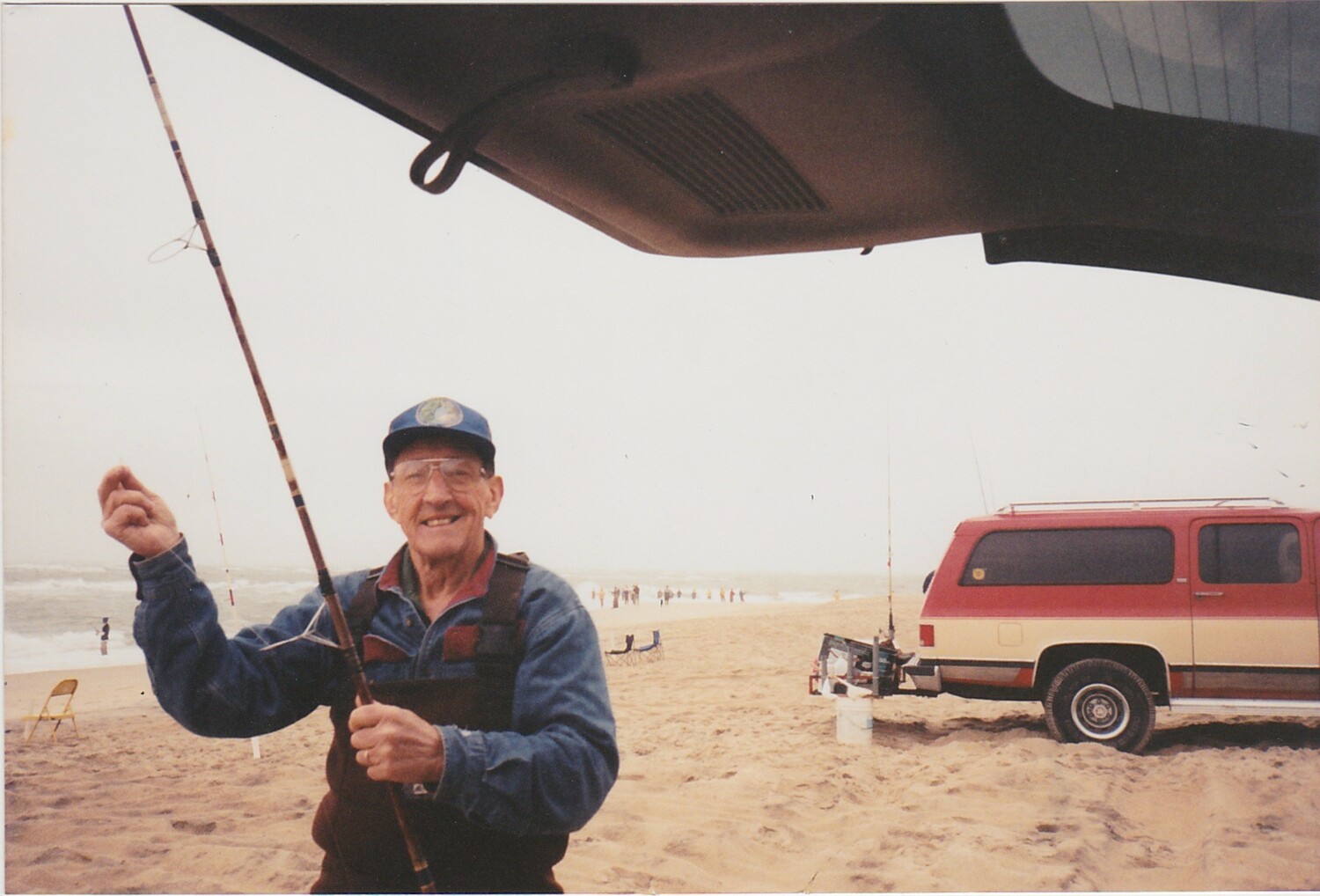 John Siebold, a World War II veteran who served in the Merchant Marines, was an avid surfcaster and spent much of his free time, into his 90s, on the beach. COURTESY SIEBOLD FAMILY