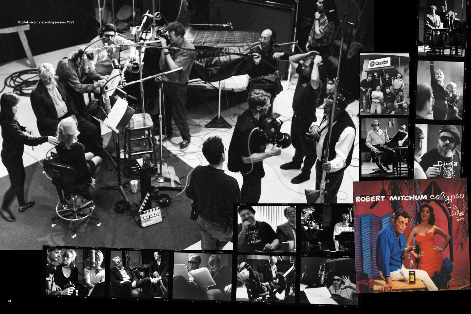 A page from Bruce Weber's film journal book on Robert Mitchum and 