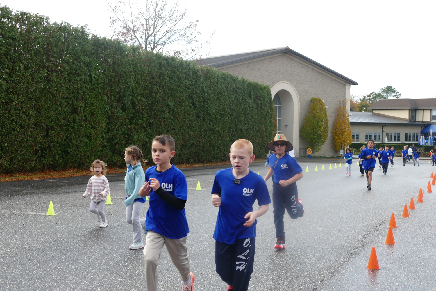Our Lady of the Hamptons School recently held its  second annual Jog-a-Thon. Students ran and jogged the three-hour course and reached 101 percent of their projected fundraising goal.  COURTESY OUR LADY OF THE HAMPTONS SCHOOL