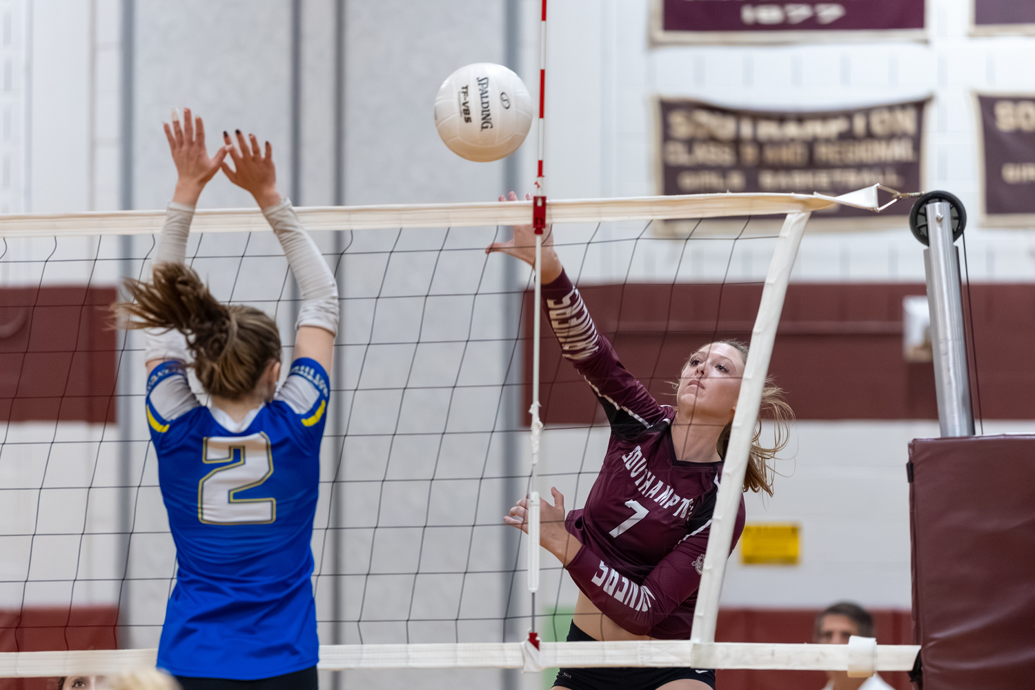 Southampton senior co-captain Bailey Brown goes for the kill.  RON ESPOSITO/SOUTHAMPTON SCHOOL DISTRICT
