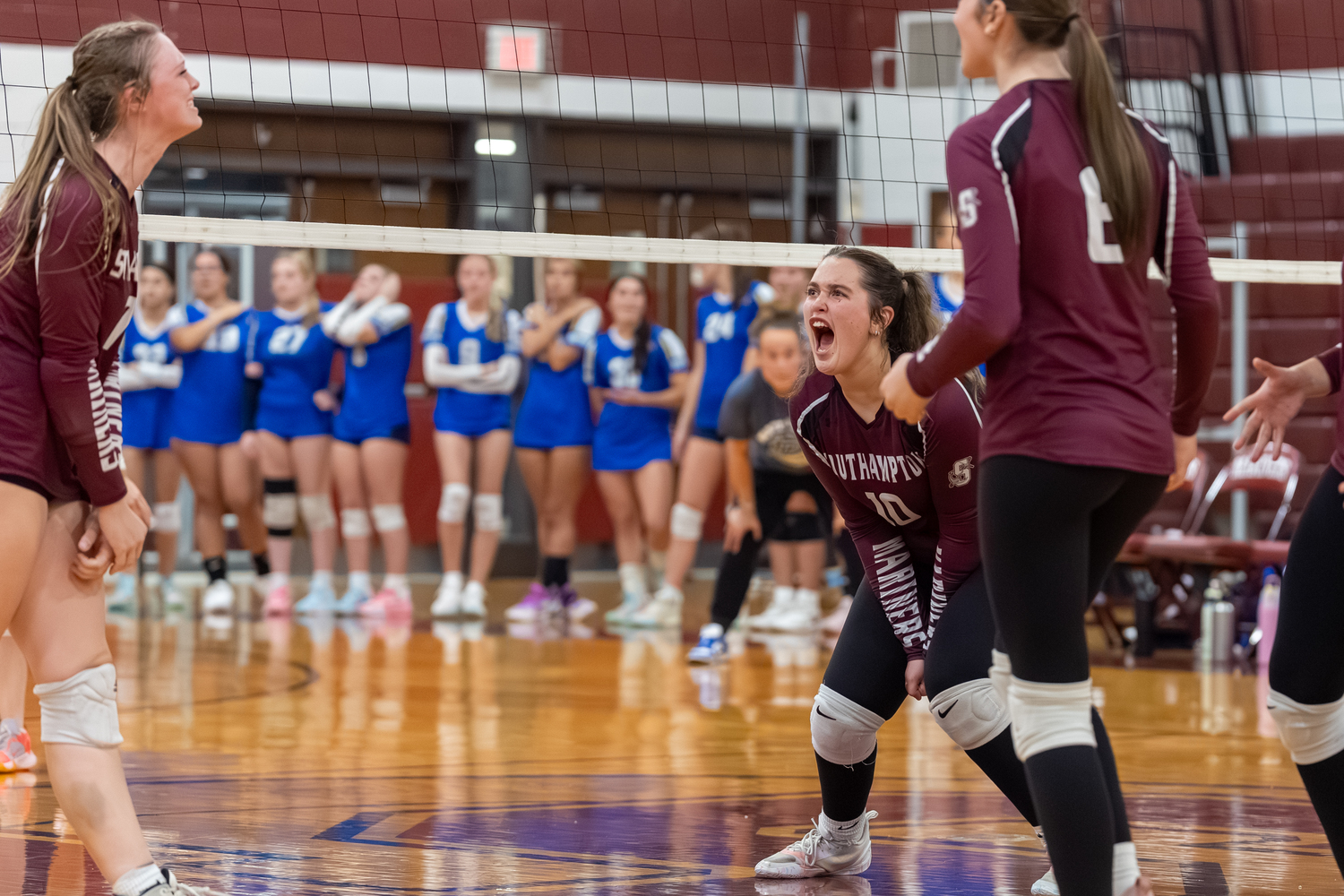 Southampton's Avery Greene reacts after a point.  RON ESPOSITO/SOUTHAMPTON SCHOOL DISTRICT