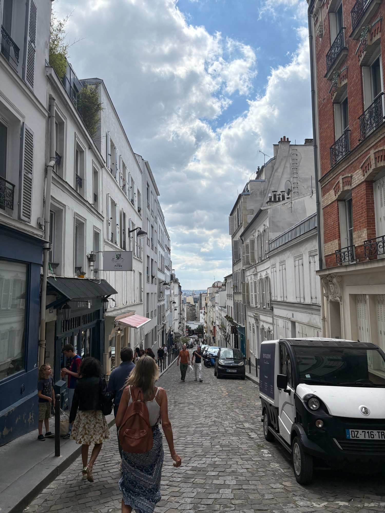 Kenny's daughter, Georgia, walking the streets of Paris.