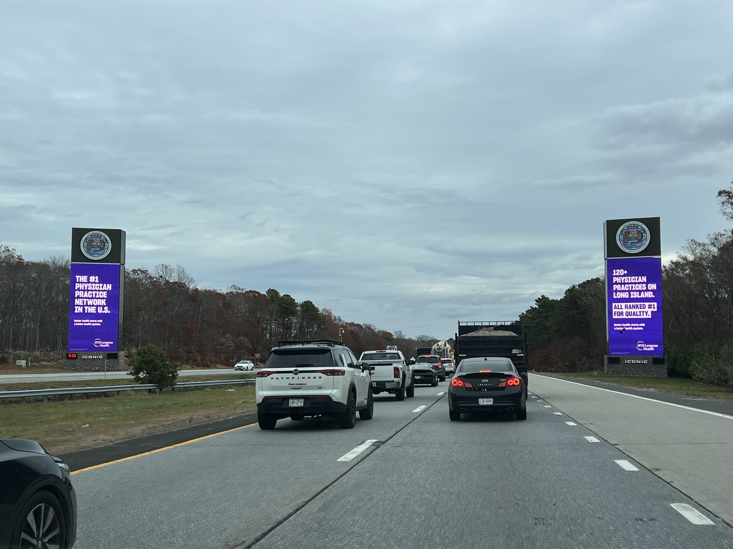 The judge ordered that the billboards be shut down, as a higher state court had done in December 2024. Shinnecock Nation leaders said they billboards will remain on. DANA SHAW