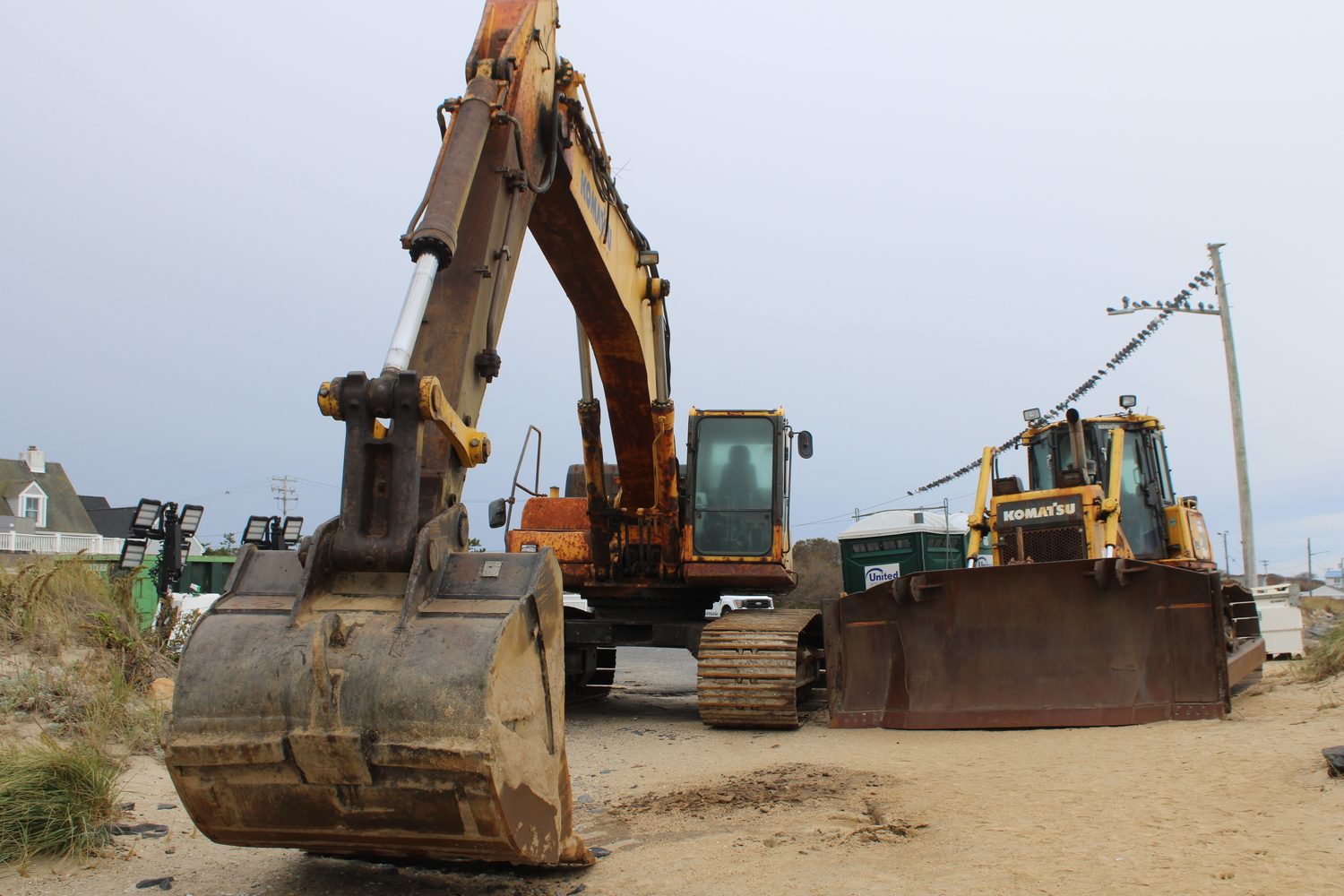 The Army Corps of Engineers had been mobilizing in anticipation for the arrival of Dredge Oyster Bay. JACK MOTZ