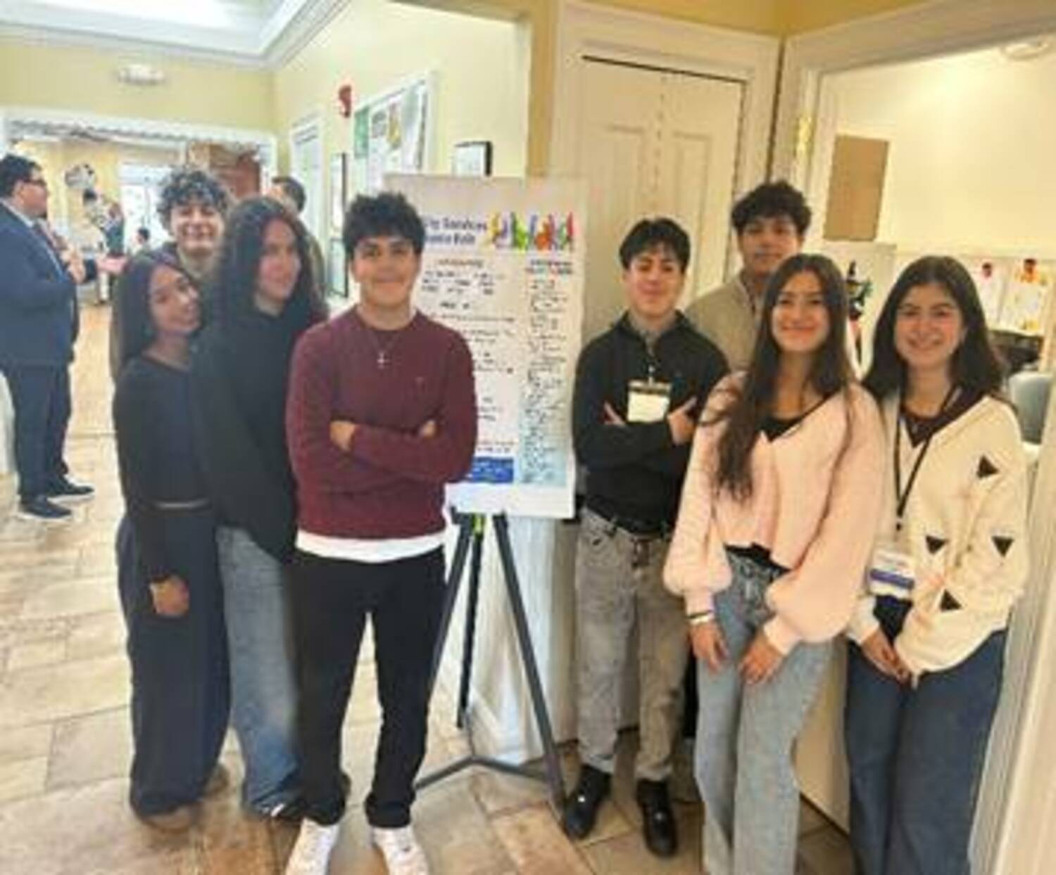 Bilingual students from Hampton Bays High School volunteered their services at the Disability Task Force Resource Fair. COURTESY TOWN OF SOUTHMPTON