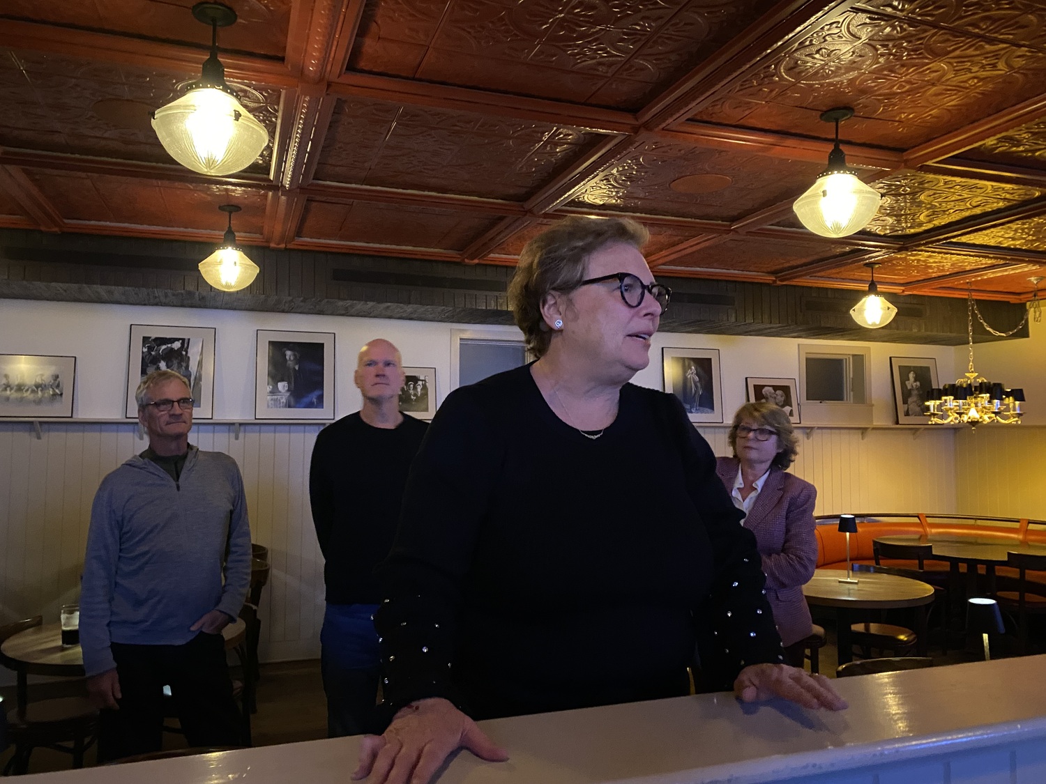 East Hampton Town Councilwoman Cate Rogers was reelected to another term. JACK MOTZ