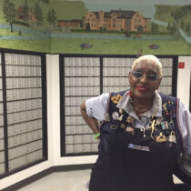 Ruby Barrow at the Water Mill Post Office in 2017.  CAILING RILEY