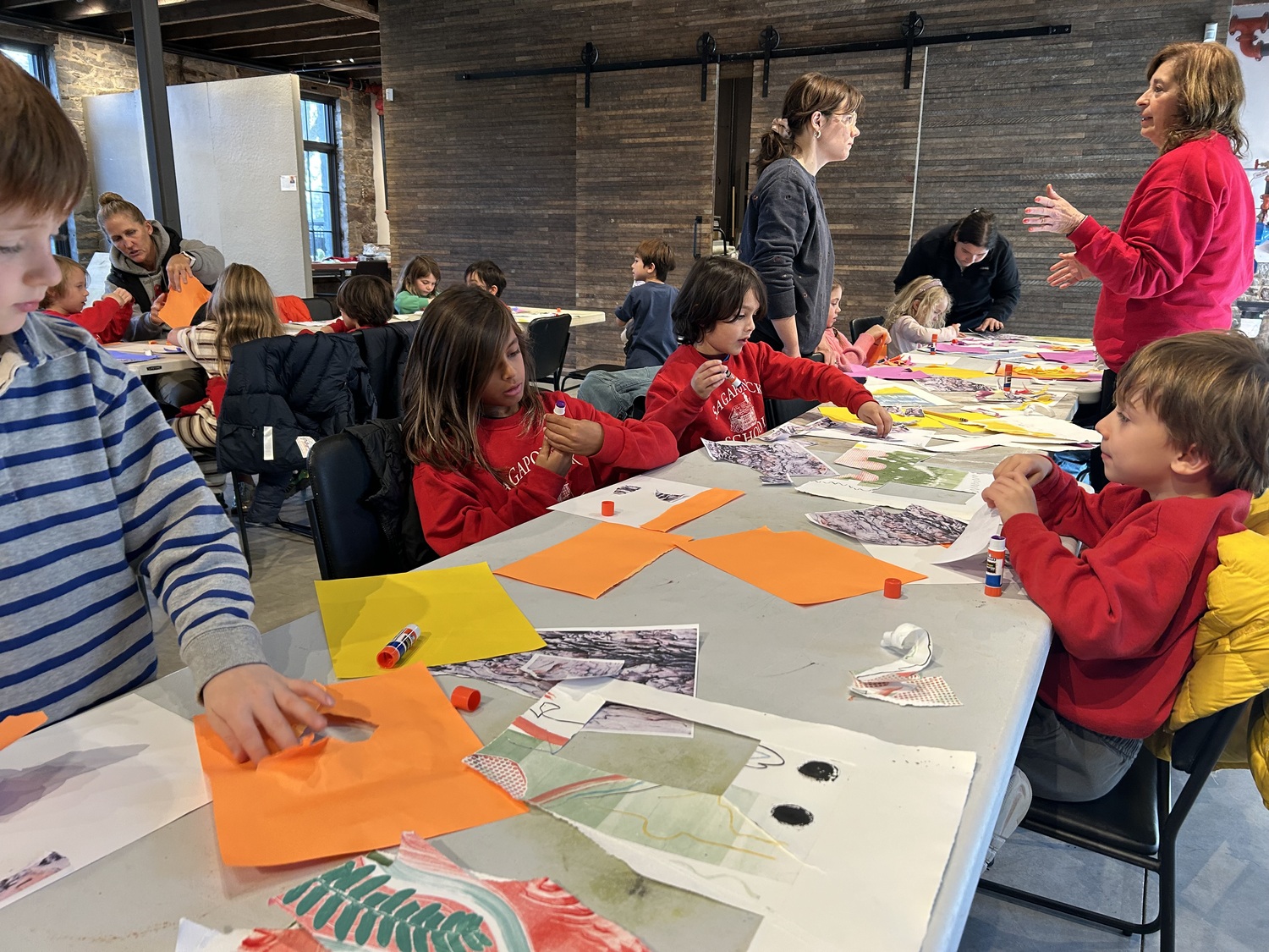 Sagaponack School students recently took a field trip to The Church in Sag Harbor to engage in an art enrichment program. COURTESY SAGAPONACK SCHOOL DISTRICT