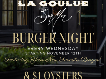 La Goulue Sur Mer Wednesday Burger & $1 Oyster Night