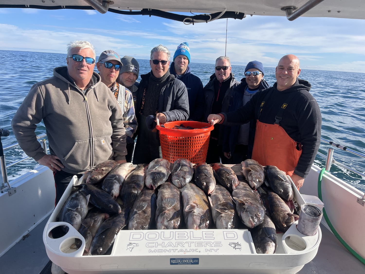 Blackfish season is in full swing aboard charter boats sailing out of Montauk. This group enjoyed a day of mixed bag with some black sea bass aboard the Double D. CAPT. DANIEL GIUNTA