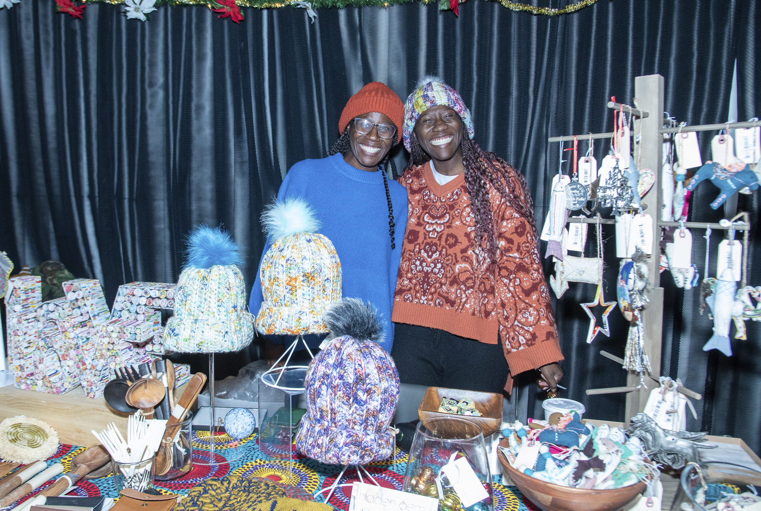 Tanya and Temidra Willock of Hidden Gem at the Parrish Art Museum's Winter Welcome Day and Holiday Market on Saturday. LISA TAMBURINI