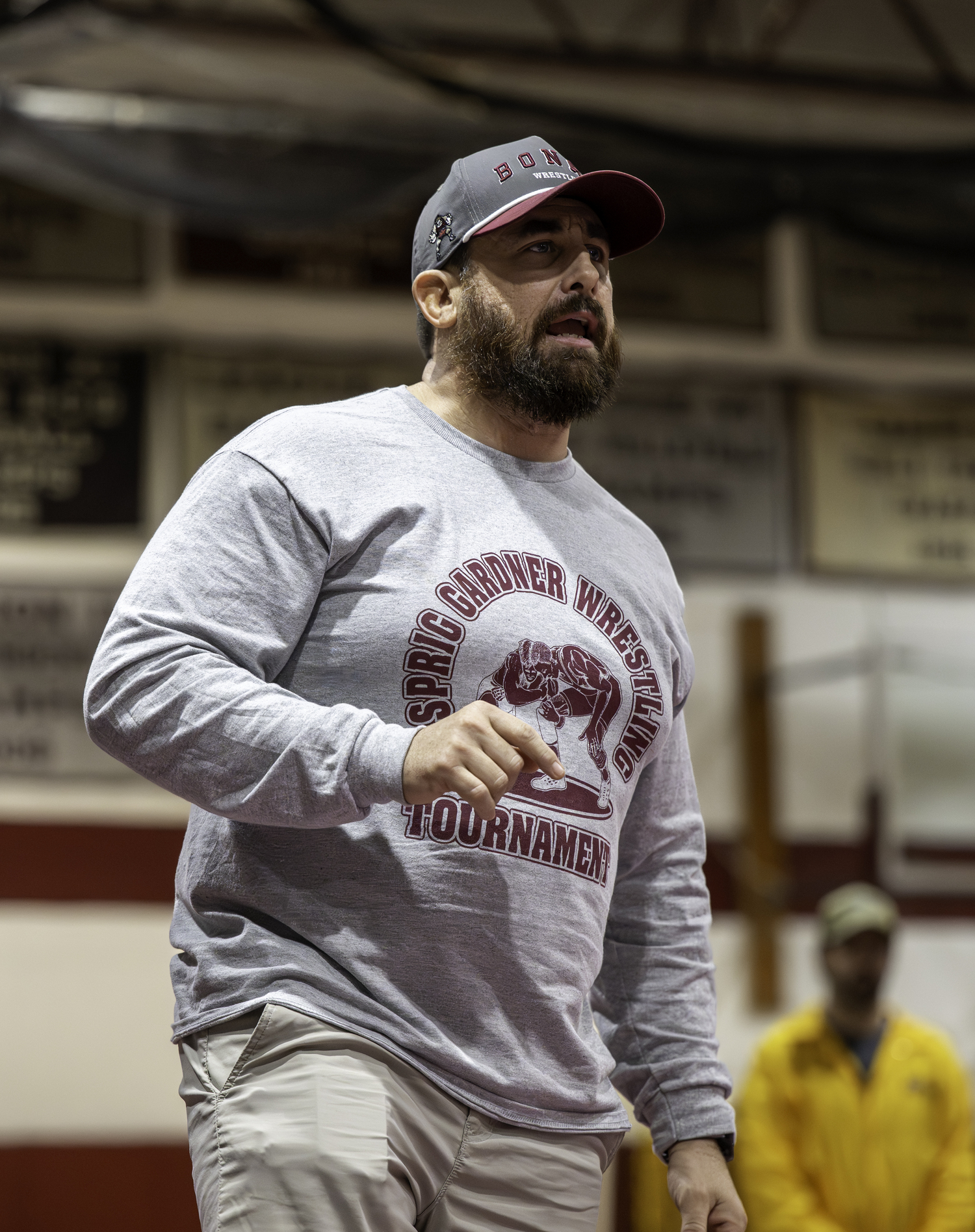 East Hampton/Pierson/Bridgehampton wrestling head coach Ethan Mitchell.  MARIANNE BARNETT