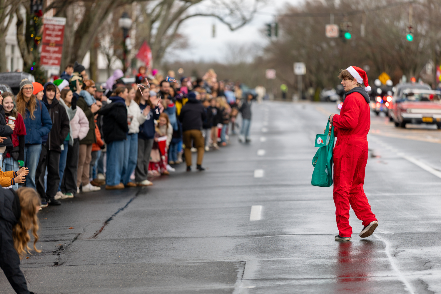 The Santa Parade on Saturday in East Hampton Village.  RON ESPOSITO