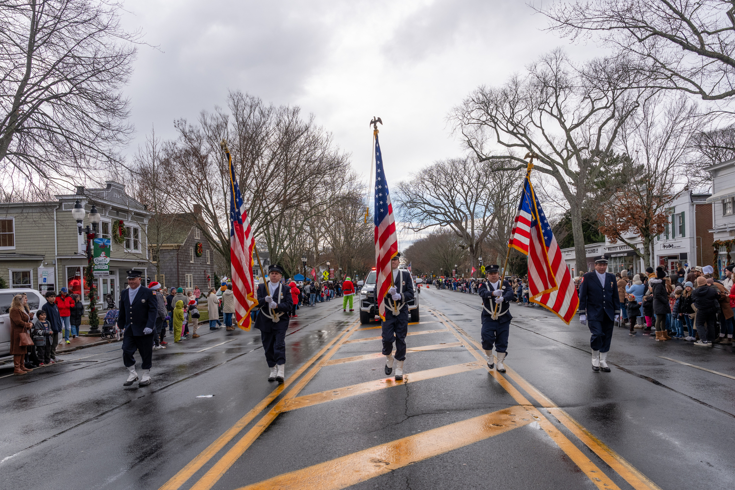 The Santa Parade on Saturday in East Hampton Village.  RON ESPOSITO