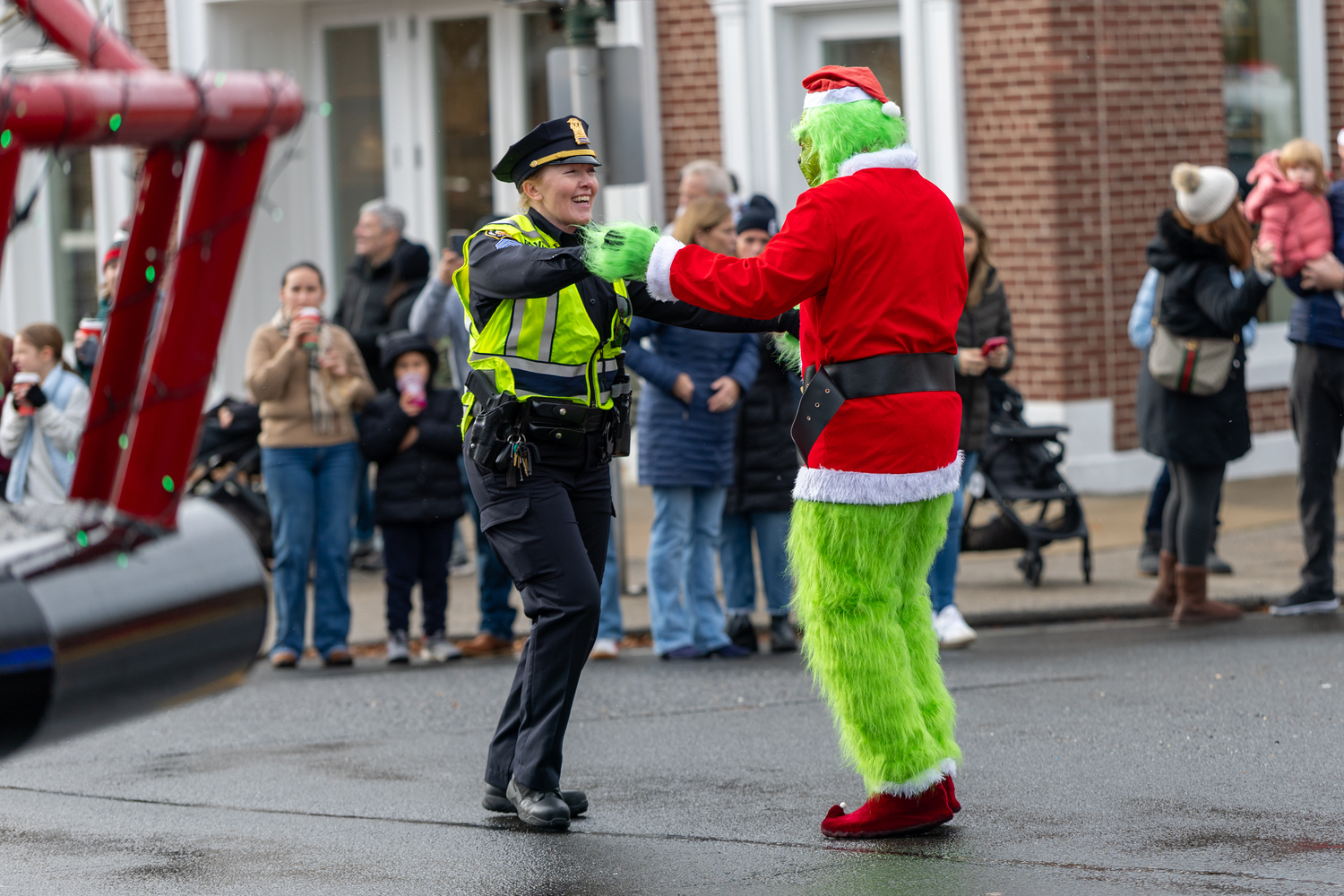 The Santa Parade on Saturday in East Hampton Village.  RON ESPOSITO