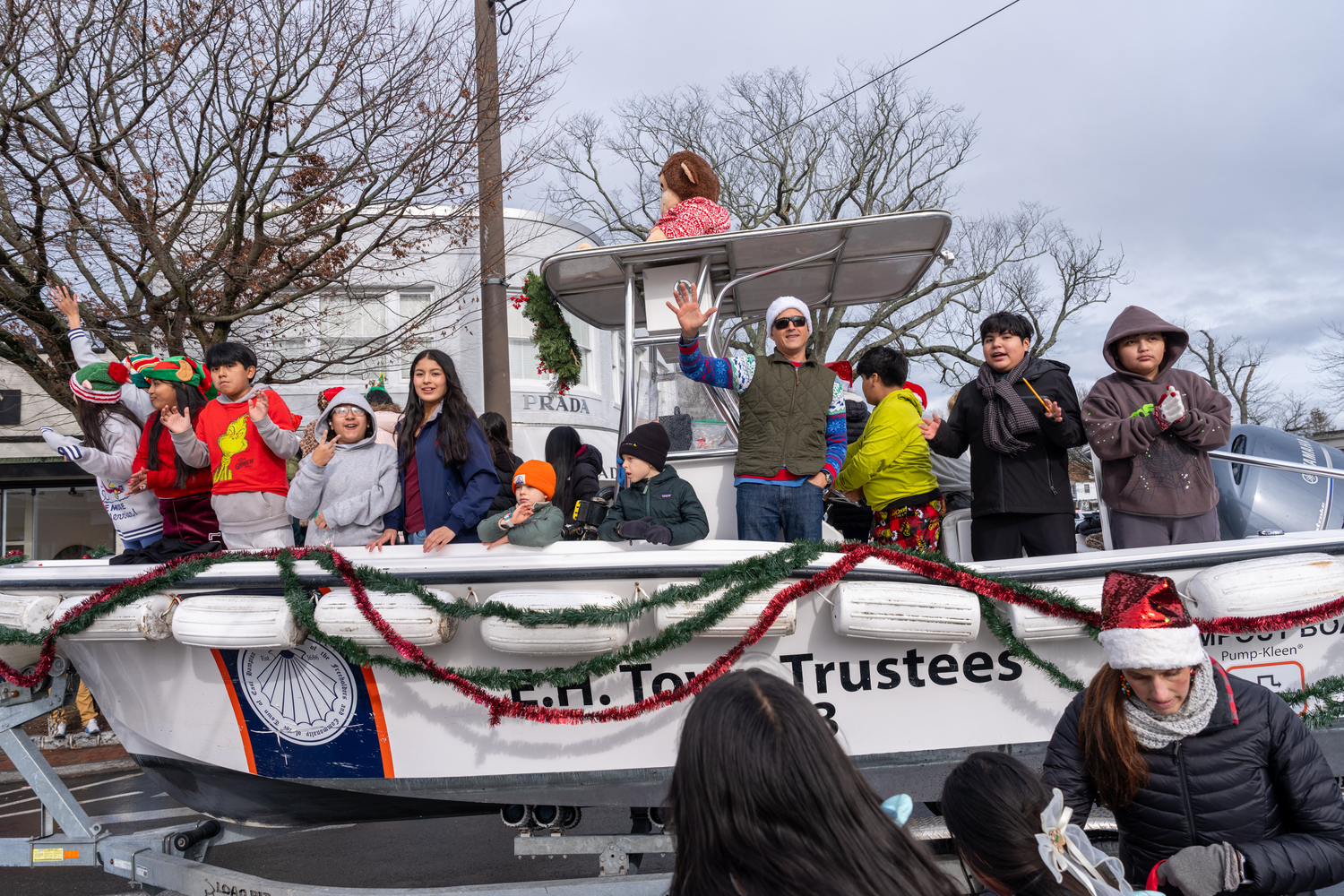 The Santa Parade on Saturday in East Hampton Village.  RON ESPOSITO