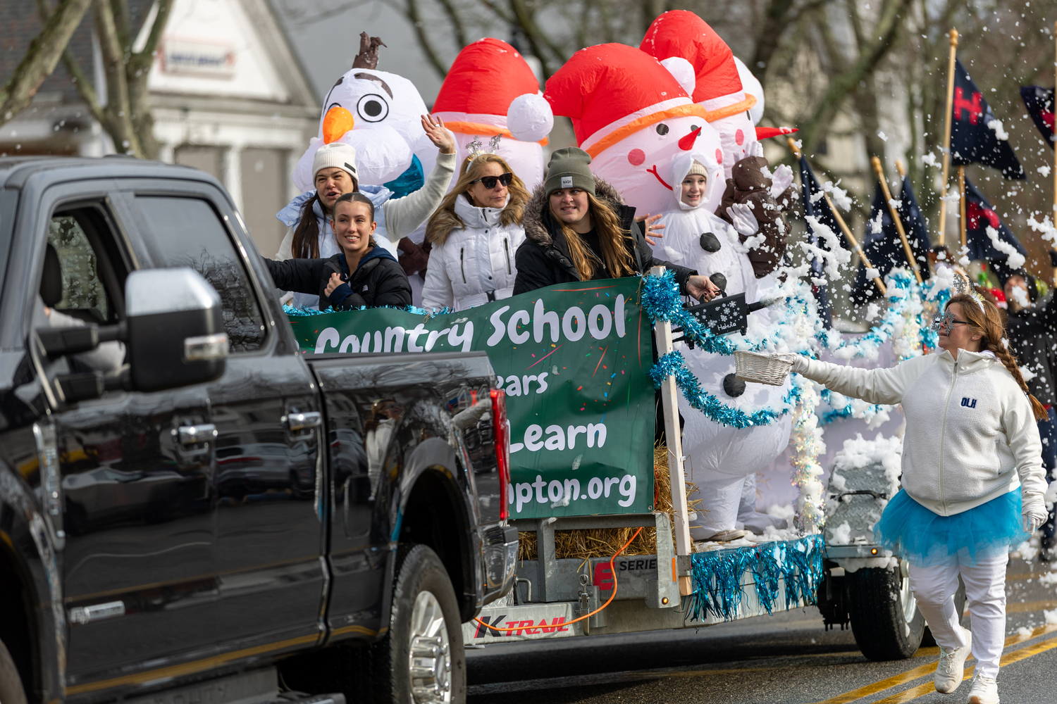 The Santa Parade on Saturday in East Hampton Village.  RON ESPOSITO