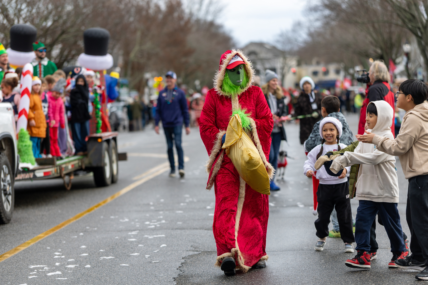 The Santa Parade on Saturday in East Hampton Village.  RON ESPOSITO