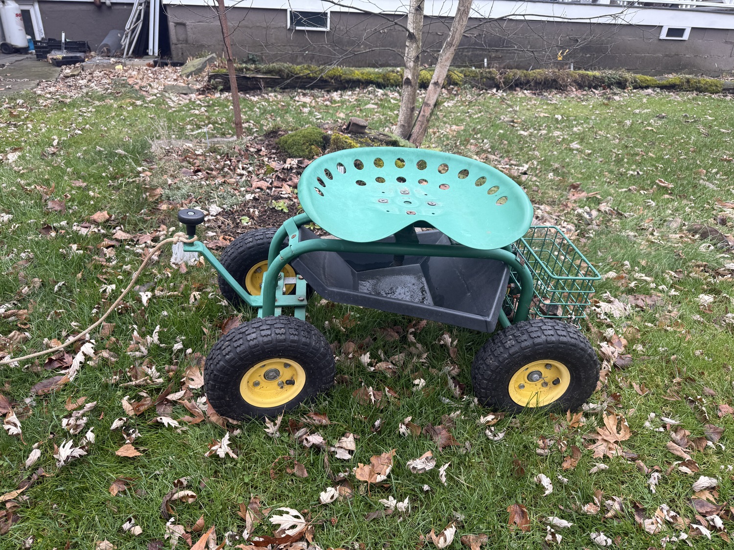 This is my trusty garden scooter, as mentioned in this week’s column. The orange one noted is nearly identical, but if you want green, there’s another choice. ANDREW MESSINGER