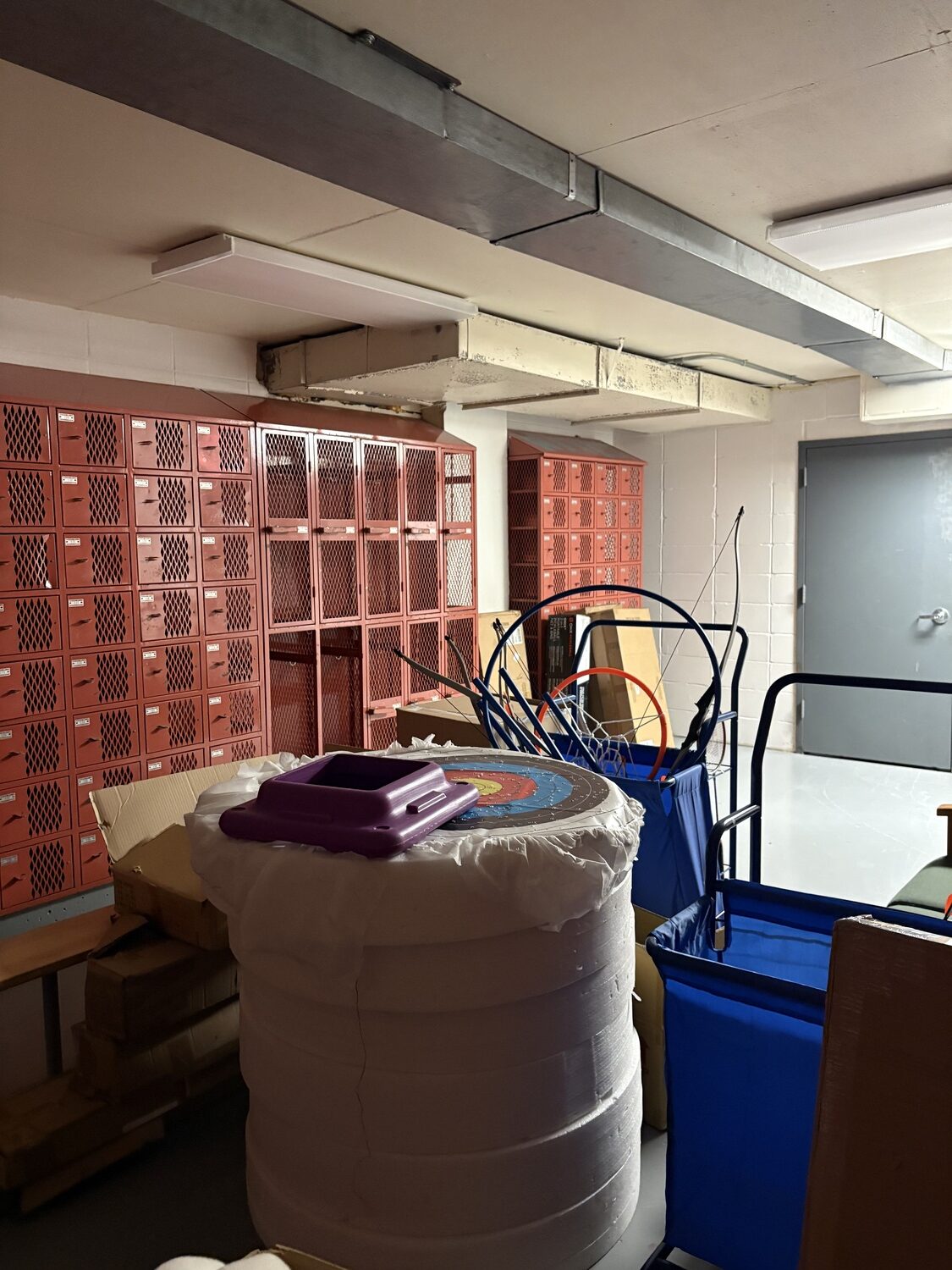 Superintendent Jeff Nichols gave a tour of the facilities that would be upgraded and improved if the bond referendum passes in January. The robotics room and locker rooms would be upgraded. CAILIN RILEY