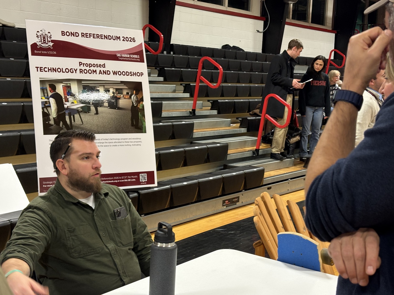 Members of Pierson faculty were on hand to answer questions about the proposed facilities upgrade and how it will impact students. CAILIN RILEY