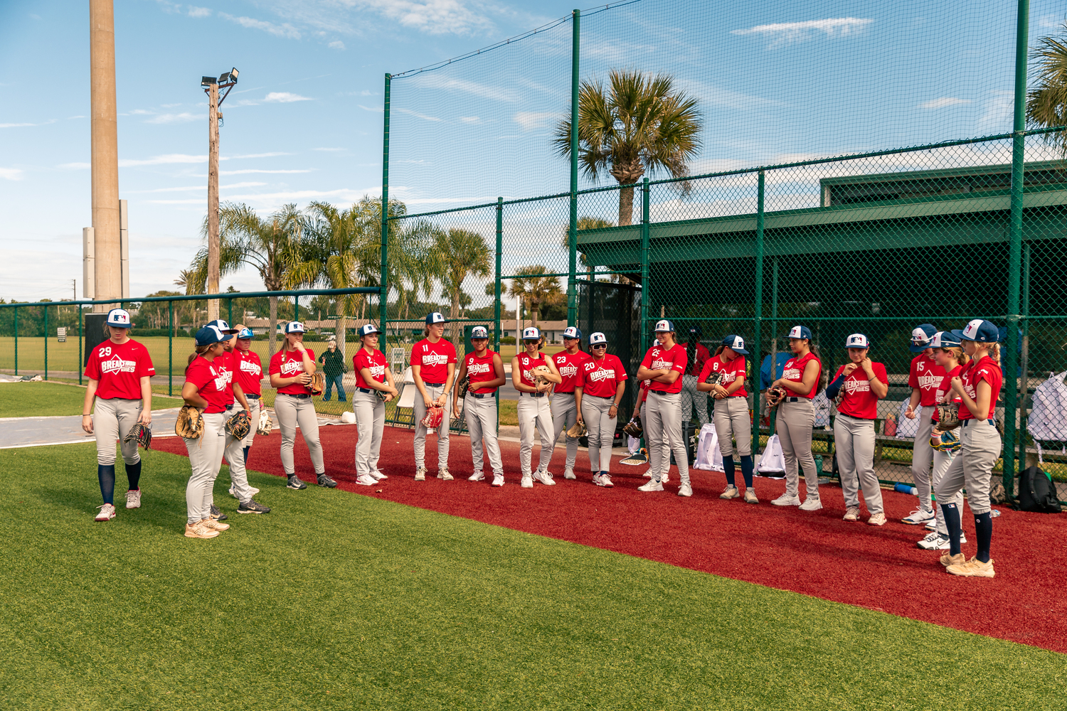 MLB Breakthrough Series athletes take the field. JARED BLAIS/MLB PHOTOS VIA GETTY IMAGES