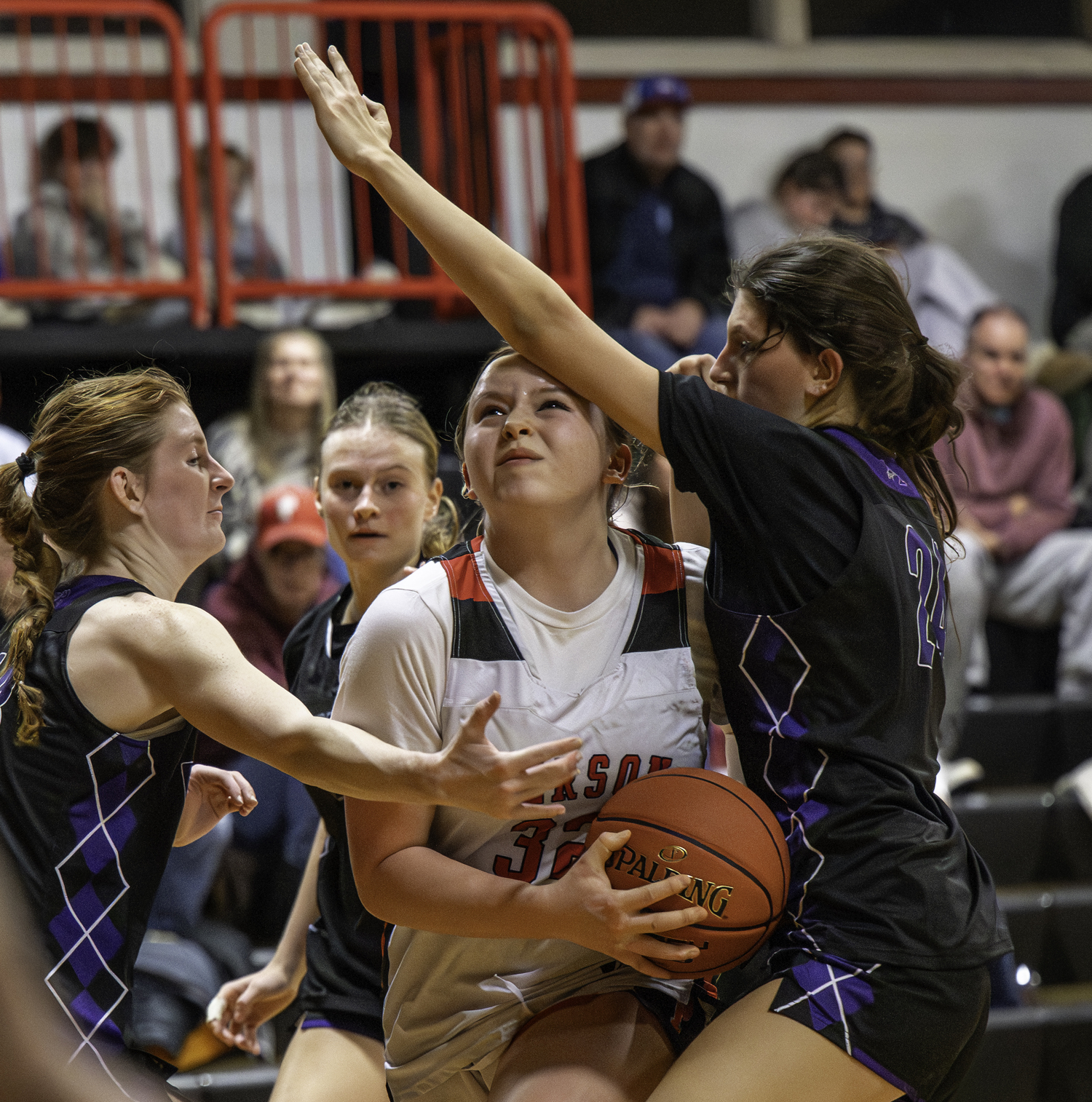 Pierson junior Skye Smith goes to the basket.  MARIANNE BARNETT