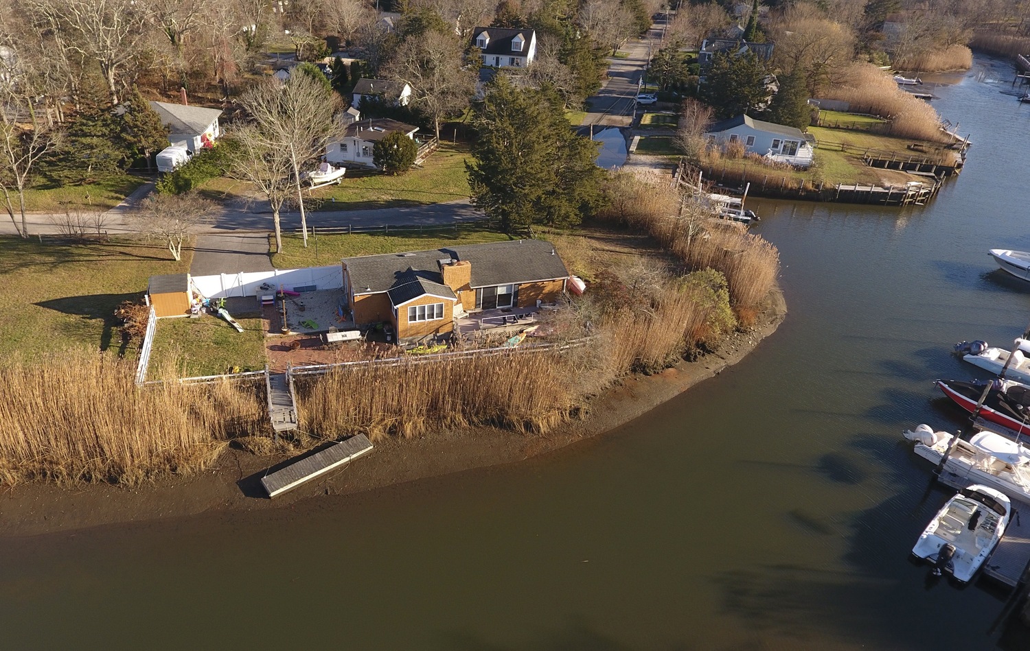 Southampton Town plans to purchase the property at 87 Shore Road, on the banks of the creek at the head of North Sea Harbor. The house structure will be town down before the town closes on the purchase.