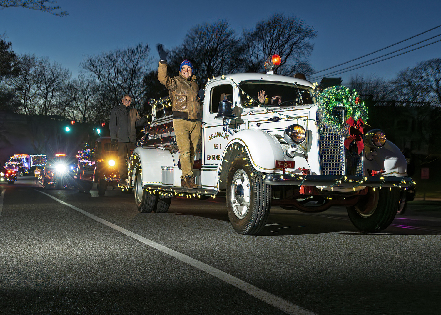 Southampton Village Trustees Roy Stevenson and Edward Simioni during the 