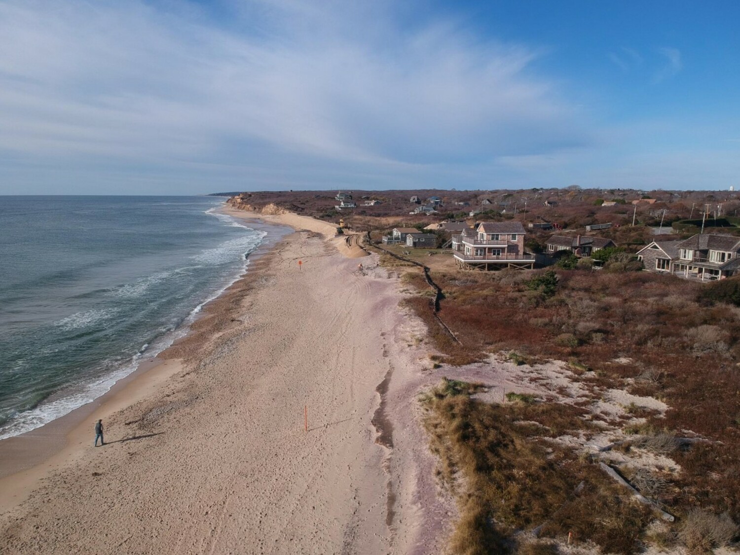 The dune at Ditch Plains on November 20, after the placement of thousands of cubic yards of sand. EAST HAMPTON TOWN