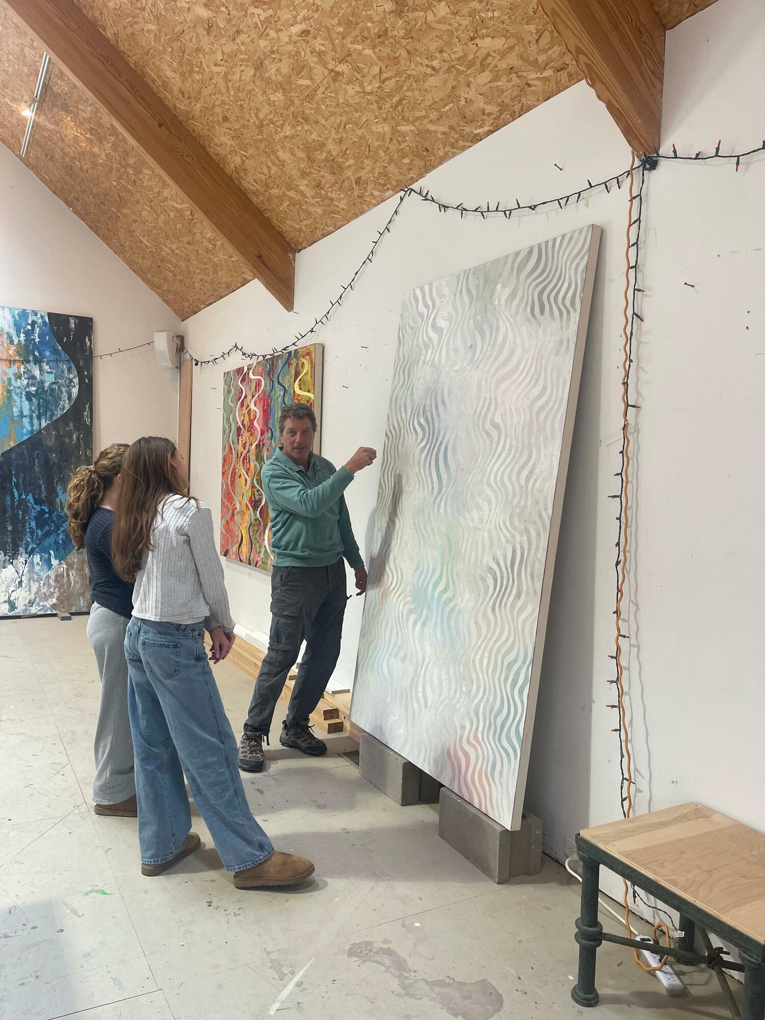 The Hayground School's senior learners were recently treated to a trip to the studio of artist and teacher Perry Burns, where they learned about his process and his life as a professional artist. COURTESY HAYGROUND SCHOOL